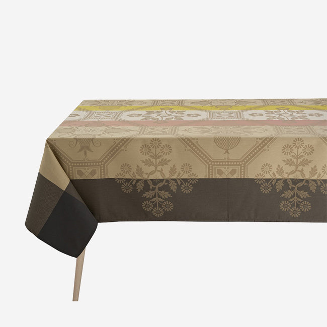Maison Lipari Hacienda 69x126” Coated Tablecloth - Beige LE JACQUARD FRANCAIS.