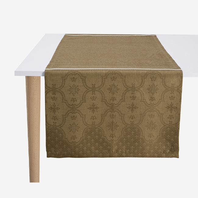 Maison Lipari Armoiries Runner - Brown  LE JACQUARD FRANCAIS.