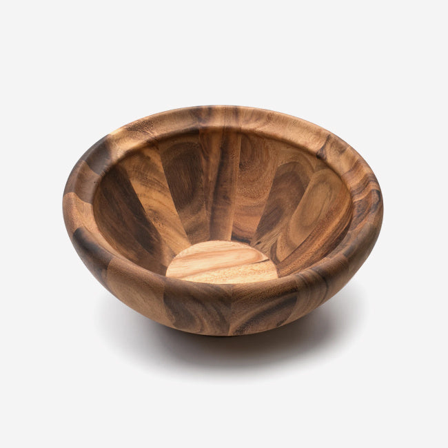 Maison Lipari Acacia Large Salad Bowl - Brown  IRONWOOD.