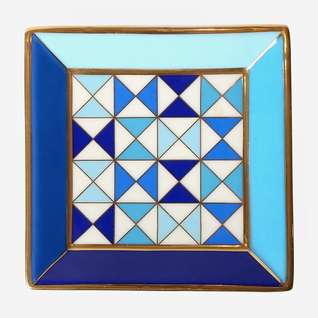 Maison Lipari Sorrento Square Tray - Blue/White  JONATHAN ADLER.