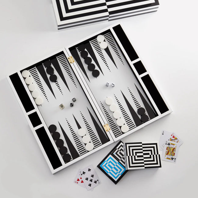 Maison Lipari Op Art Lacquer Card Set  JONATHAN ADLER.