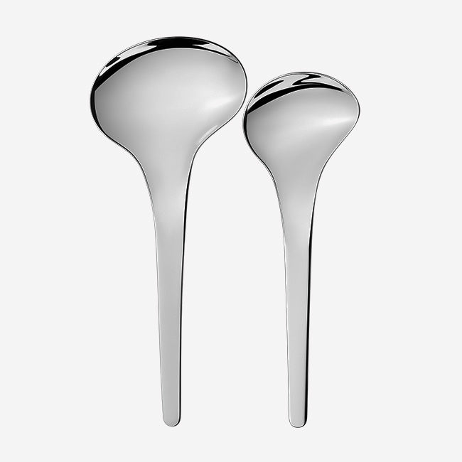 Maison Lipari Bloom Serving Spoon Set of 2 - Silver  GEORG JENSEN.