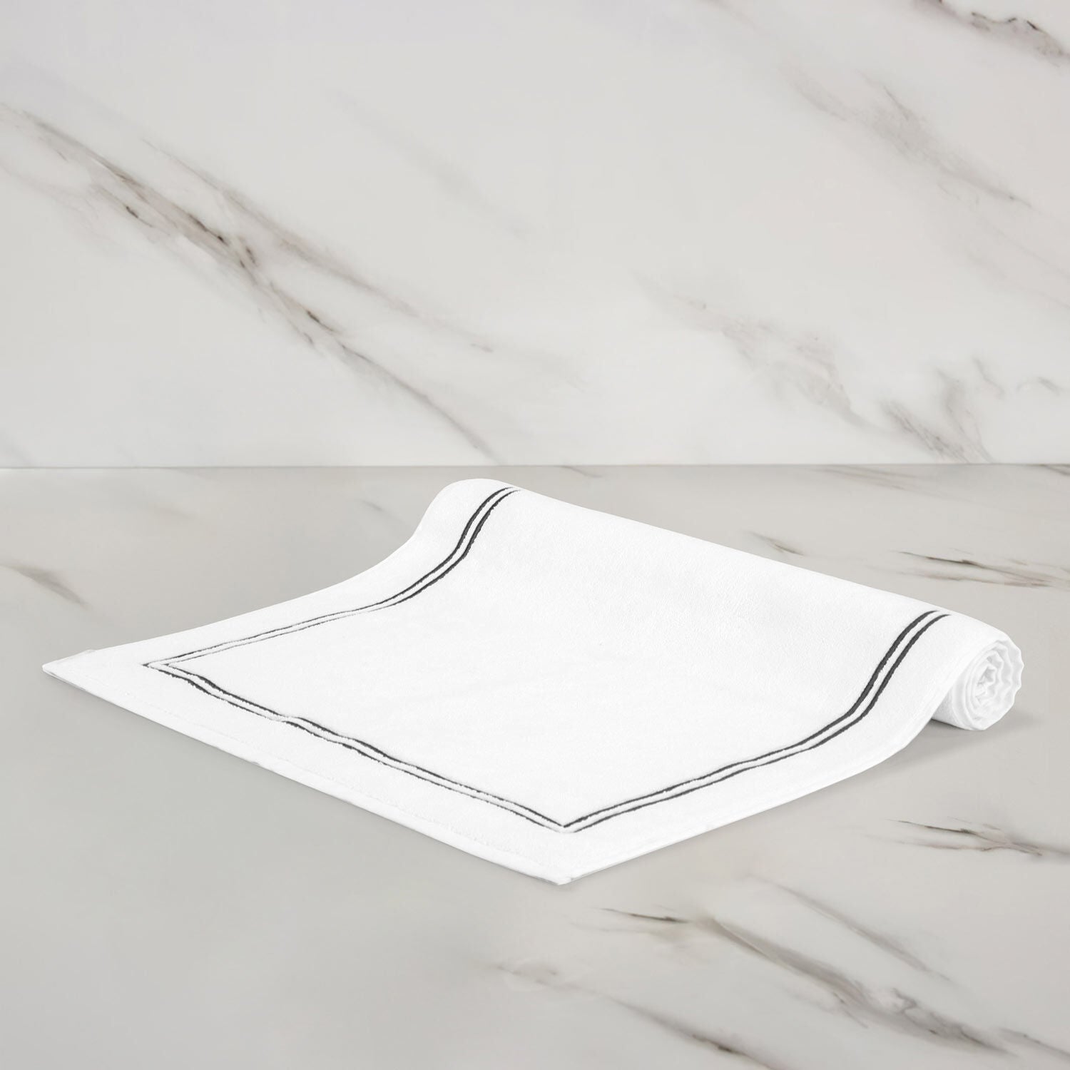 Frette | Hotel Classic Bathmat White&Grey