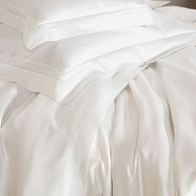 Maison Lipari Doppio Ajour King Duvet Cover |White Cotton| 265x230 cm  FRETTE.