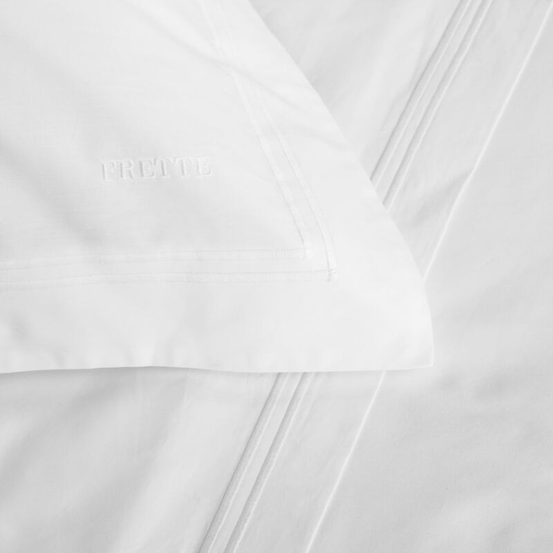 Maison Lipari Hotel Classic Queen Duvet Cover White / White  FRETTE.