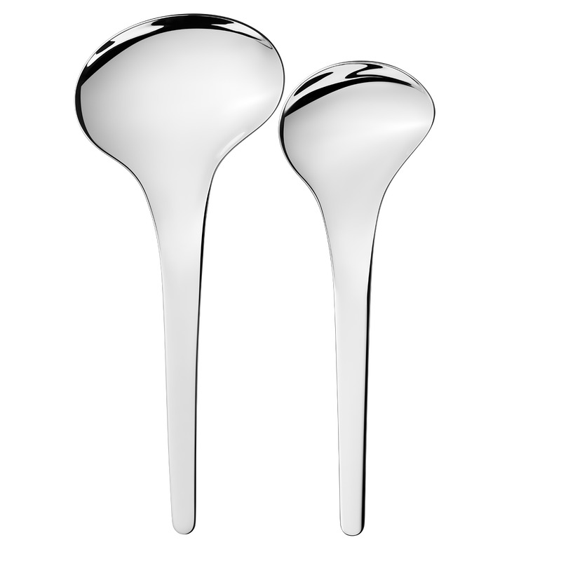 Maison Lipari Bloom Serving Spoon Set of 2 - Silver  GEORG JENSEN.