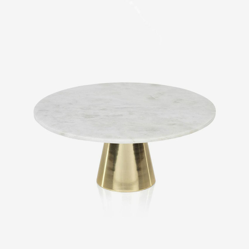 Zodax | Ellie Marble Cake Stand on Metal Base