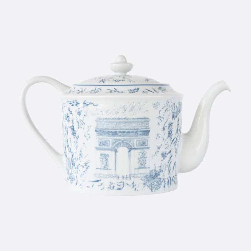 Bernardaud | Tout Paris Tea Pot - White & Blue