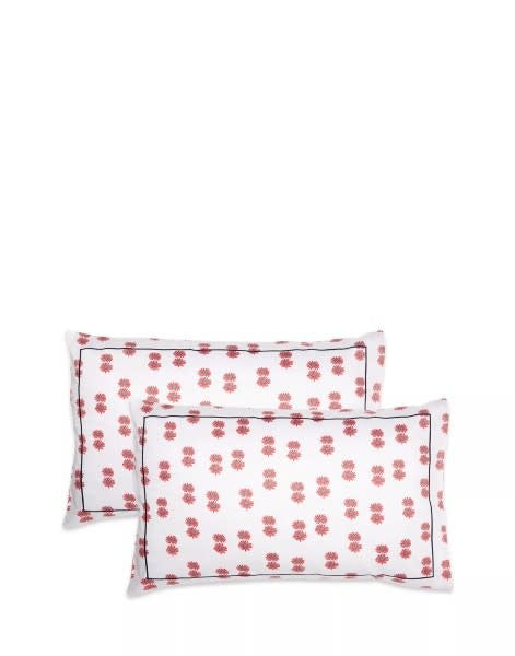 Maison Lipari LA DOUBLE J Pillows Set of 2 | Satinated Cotton | Margherita Pale Pink | Size: EU  LA DOUBLE J.