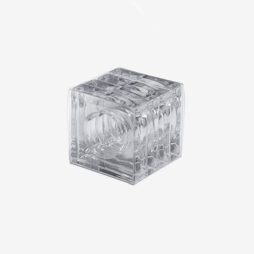 Caspari | Set of 4 Crystal Acrylic Napkin Rings