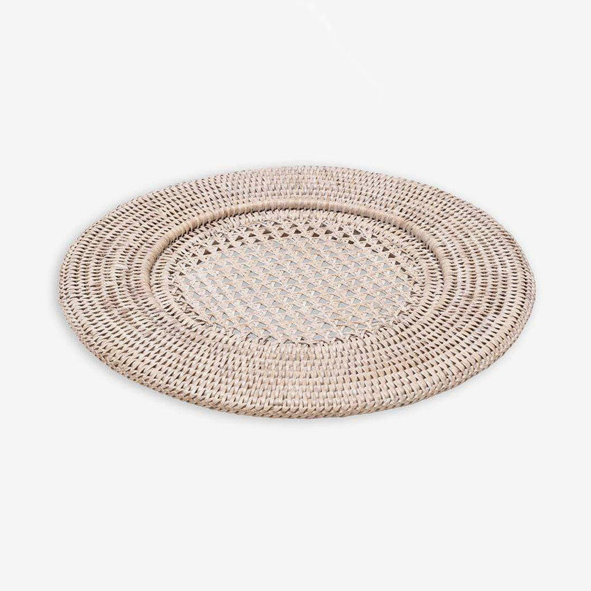 Caspari | Rattan Round Charger Plate