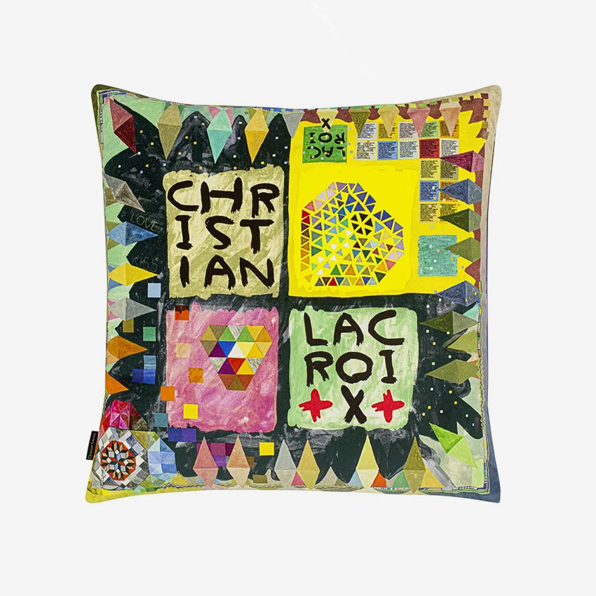 Christian Lacroix | Arlecchino Wood Decorative Cushion - Multicolor