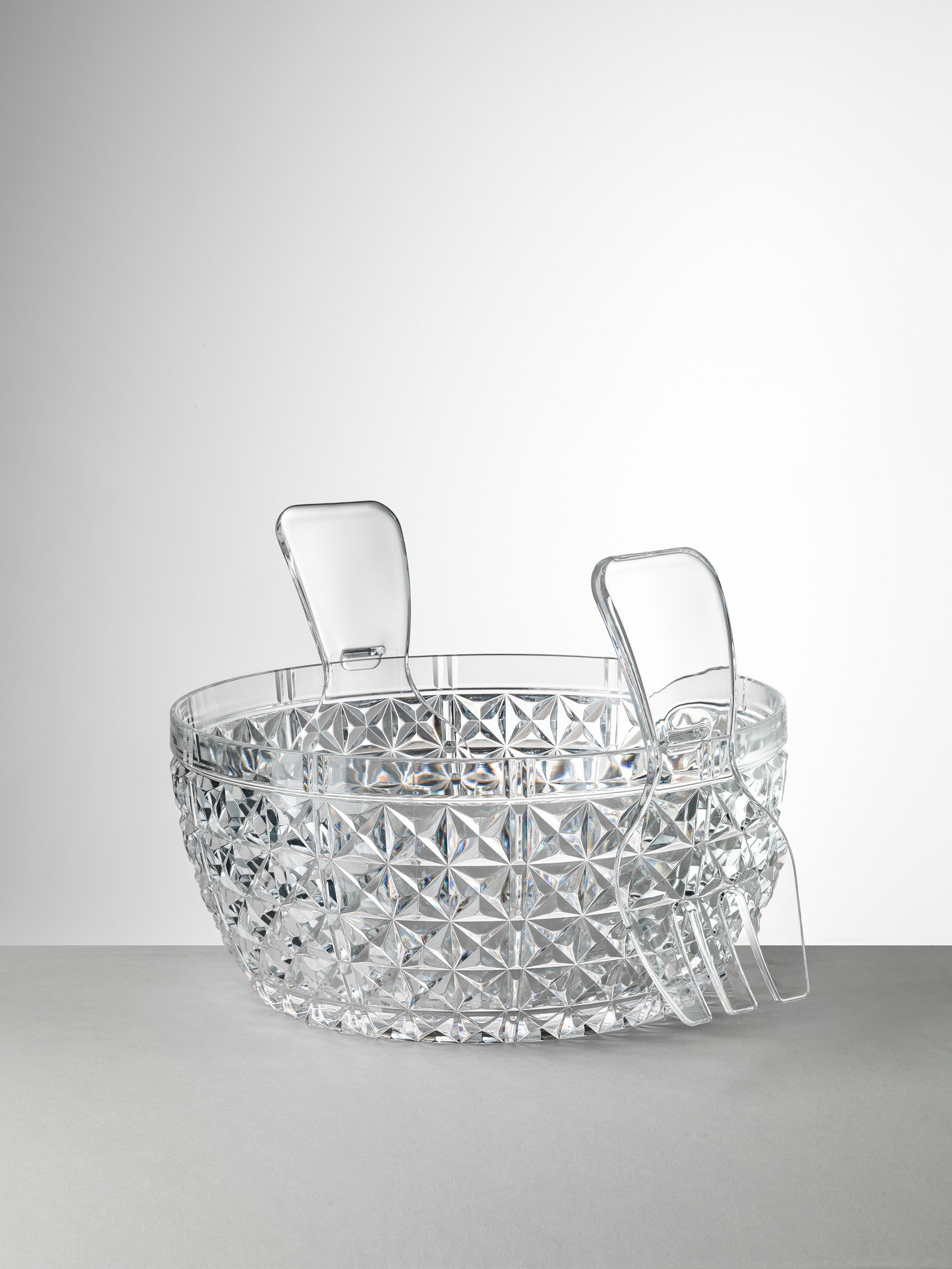 Maison Lipari Churchill Clear Salad Bowl & Server Set in Acrylic  MARIO LUCA GIUSTI.