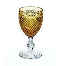 Maison Lipari Bicos Bicolor Goblet With Amber Top 6.69x3.46 VISTA ALEGRE.