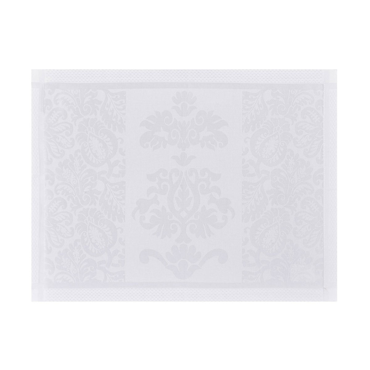 Maison Lipari Siena Placemat 23'' X 16 White  LE JACQUARD FRANCAIS.