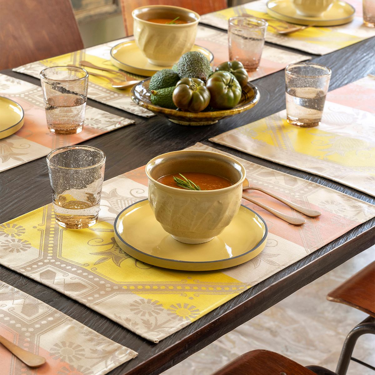 Le Jacquard Français | Set de Table Enduit Hacienda - Beige