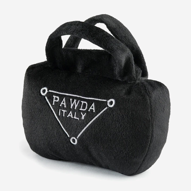 Maison Lipari Pawda Handbag Dog Toy - Black  HAUTE DIGGITY DOG.