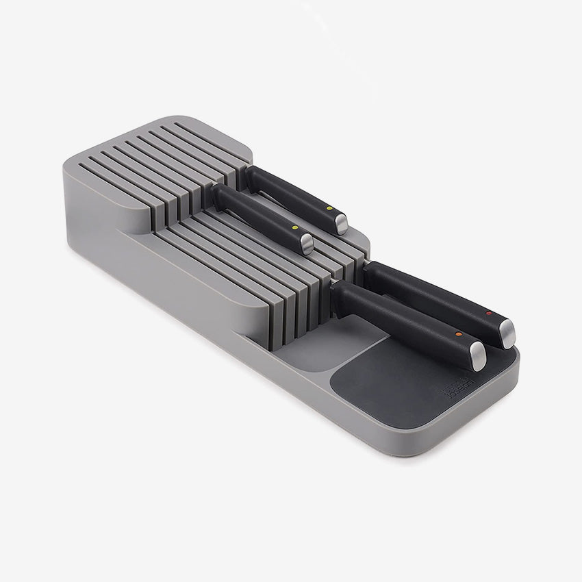 Joseph Joseph | DrawerStore 2-Tier Compact Knife Organizer Size: 15.7x5.6x3 in