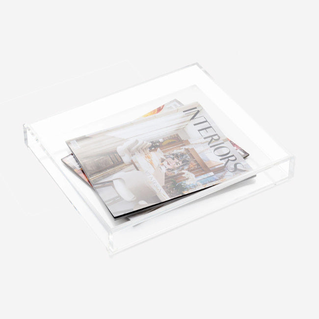 Maison Lipari Large Acrylic Tray - Crystal Clear  JR WILLIAM.