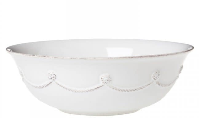 Maison Lipari Berry & Thread Whitewash 9.5" Serving Bowl 9.5"W, 3"H  JULISKA.