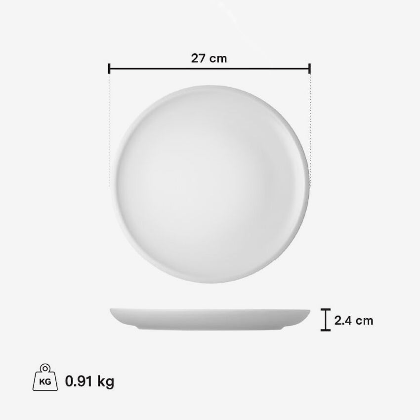 Le Creuset | Ensemble de 4 Assiettes à Dîner Minimaliste