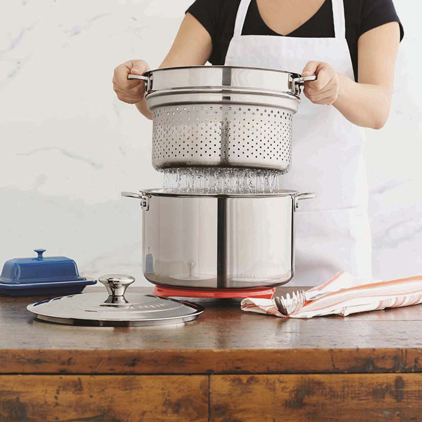 Le Creuset | Signature 8.3 L Stockpot With Pasta Insert And Lid (marmite à pâtes et couvercle)