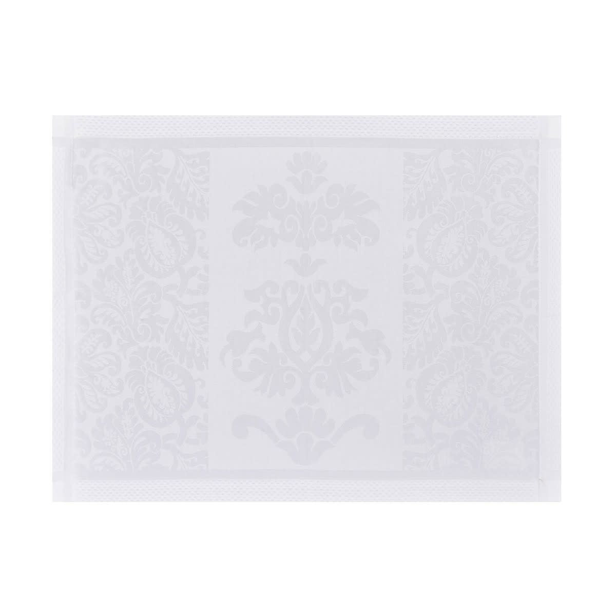 Maison Lipari Siena Placemat 23'' X 16 White  LE JACQUARD FRANCAIS.