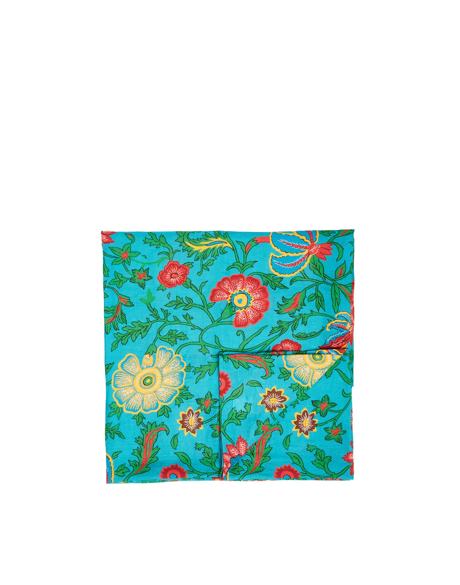 Maison Lipari LA DOUBLE J Medium Tablecloth | Linen | Dragon Flower Turchese | 180x280 cm  LA DOUBLE J.