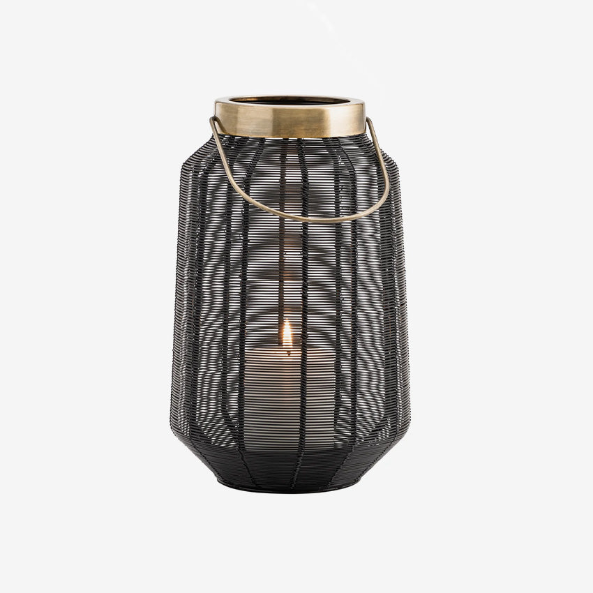 Torre & Tagus | Castello Wire Brushed Gold Trim Lanterns