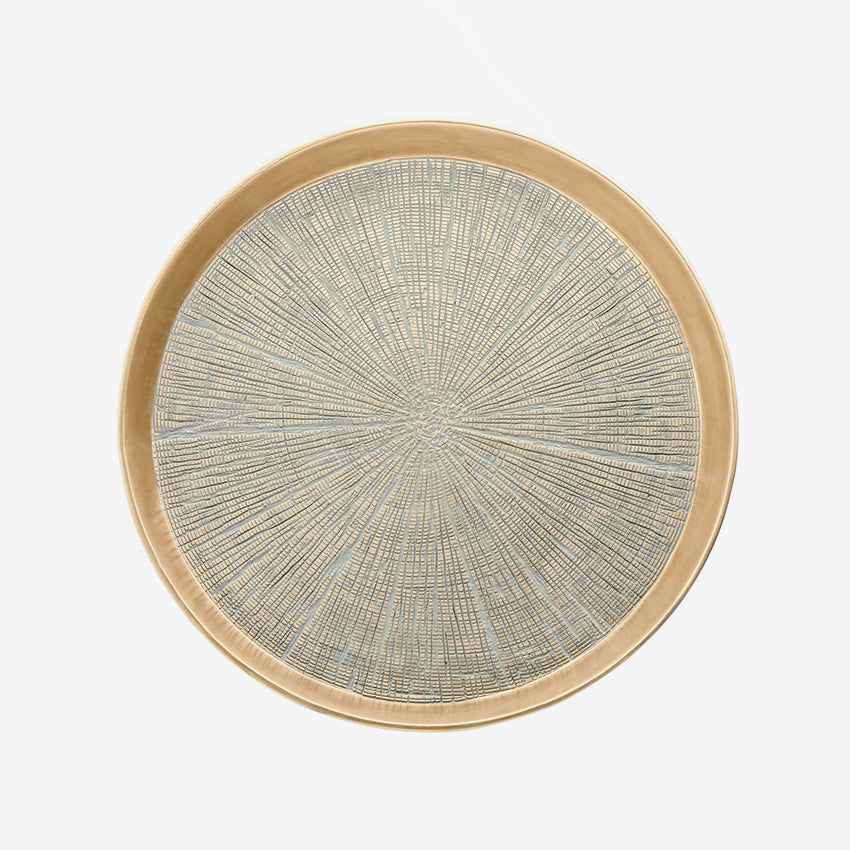 Torre & Tagus | Radiant Bark Carved Resin Decor Platter