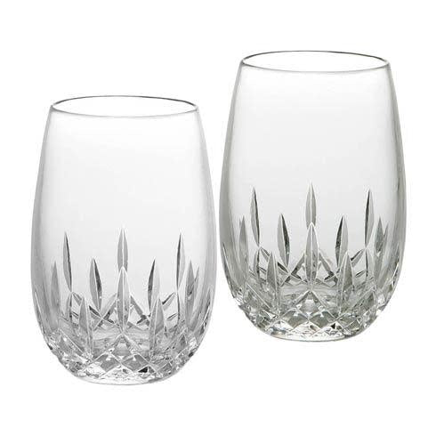 Maison Lipari Lismore Nouveau Stemless Wine White 8 Oz Set/2  WATERFORD.