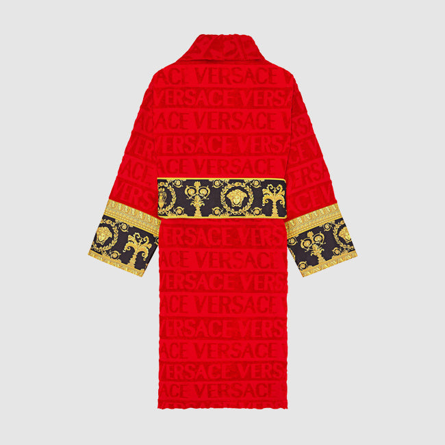 Maison Lipari I Love Baroque Bathrobe - Red & Gold  VERSACE HOME.