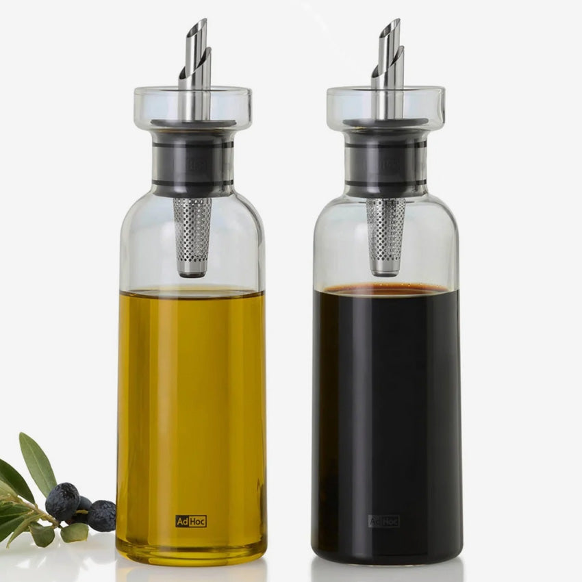 AdHoc | Aromapour Oil/Vinegar Dispenser Set - Grey Glass