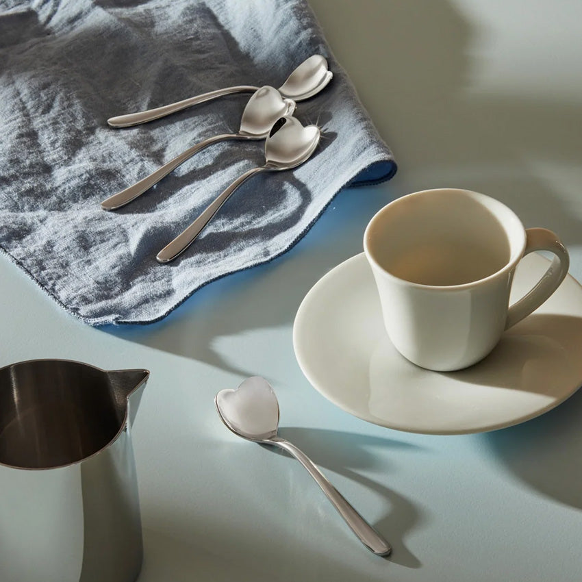 Alessi | Cuillères cœur Il Caffè Alessi – Ensemble de 4