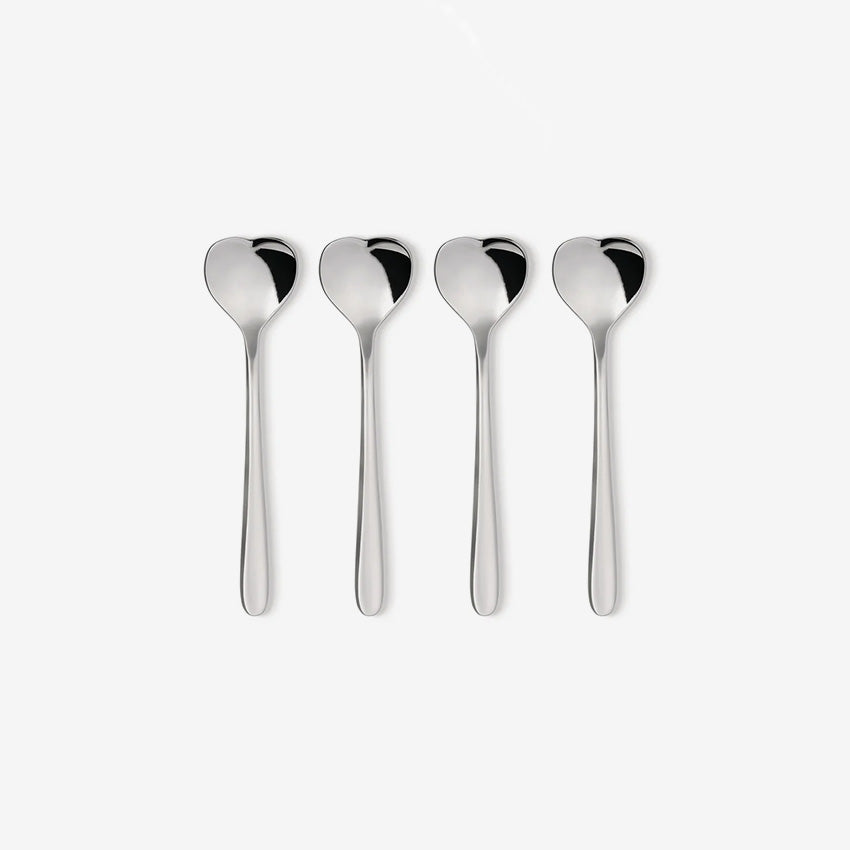 Alessi | Cuillères cœur Il Caffè Alessi – Ensemble de 4