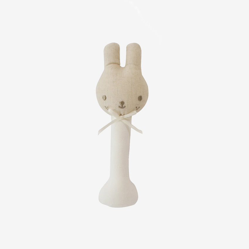 Alimrose | Linen Bunny Stick Rattle