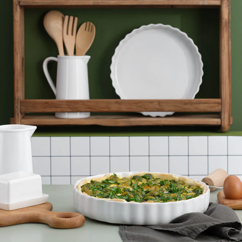 Asa Germany | Grande Scalloped Tart Dish - White