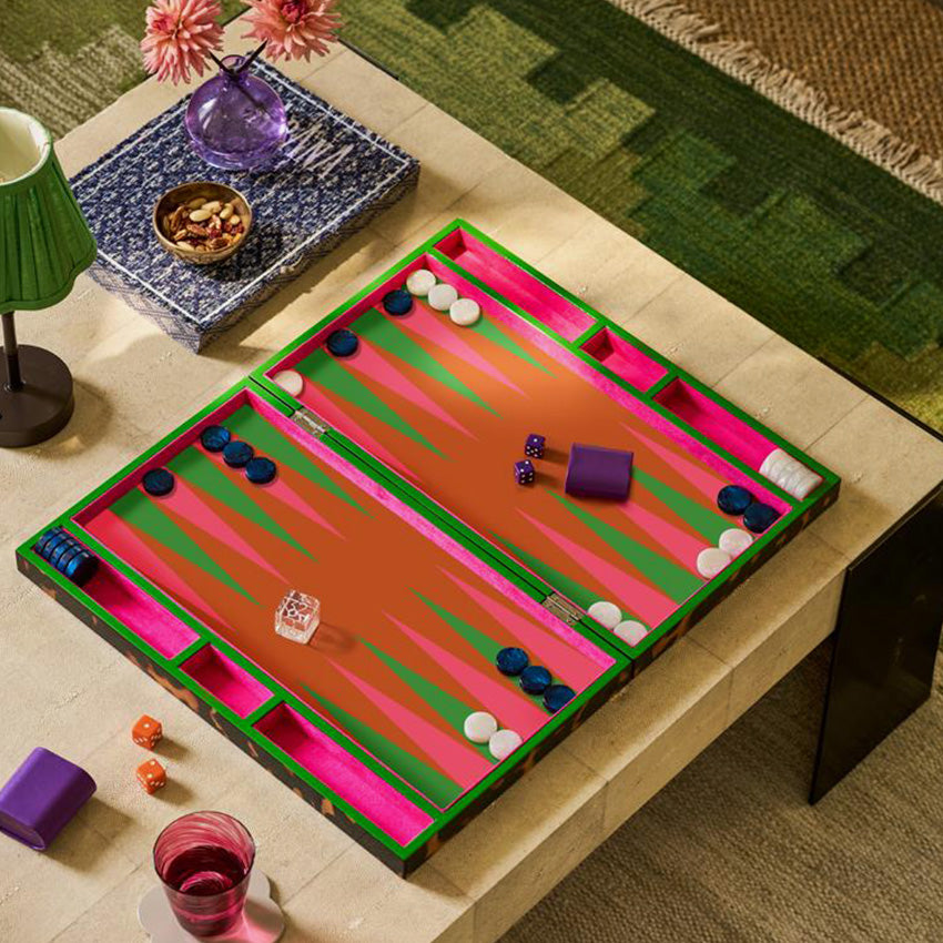 Addison Ross | Lacquer Backgammon - Tortoiseshell