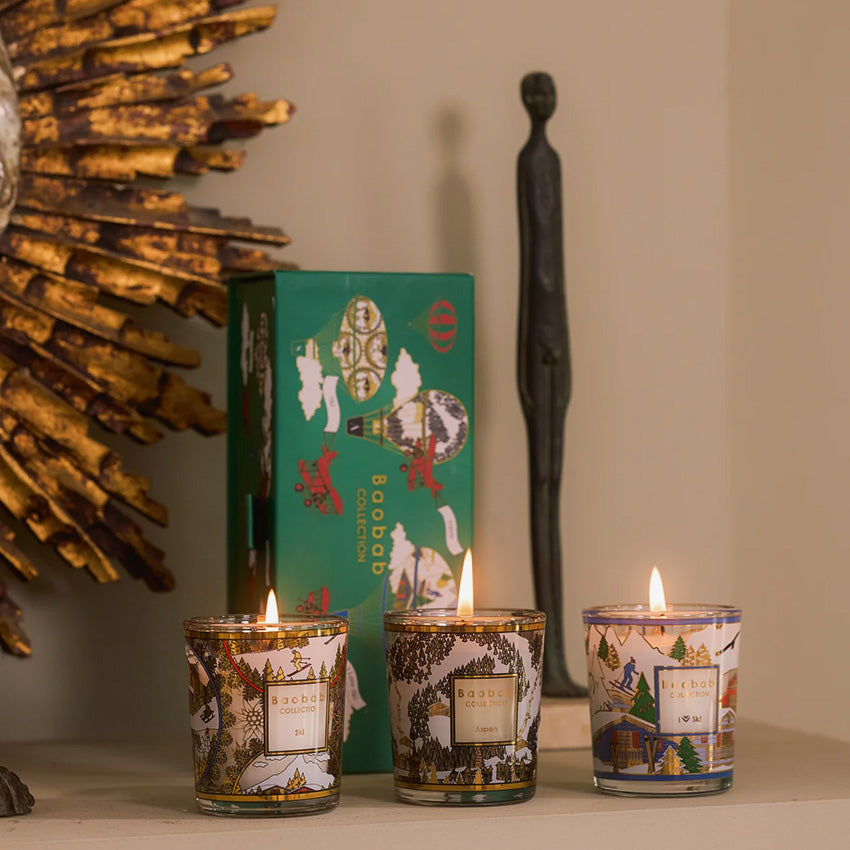 Baobab Collection | Trio Travel Candles - I Love Ski & Aspen