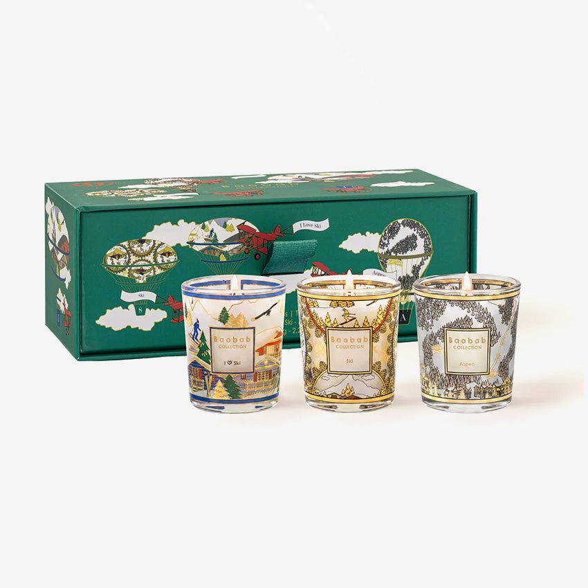 Baobab Collection | Trio Travel Candles - I Love Ski & Aspen