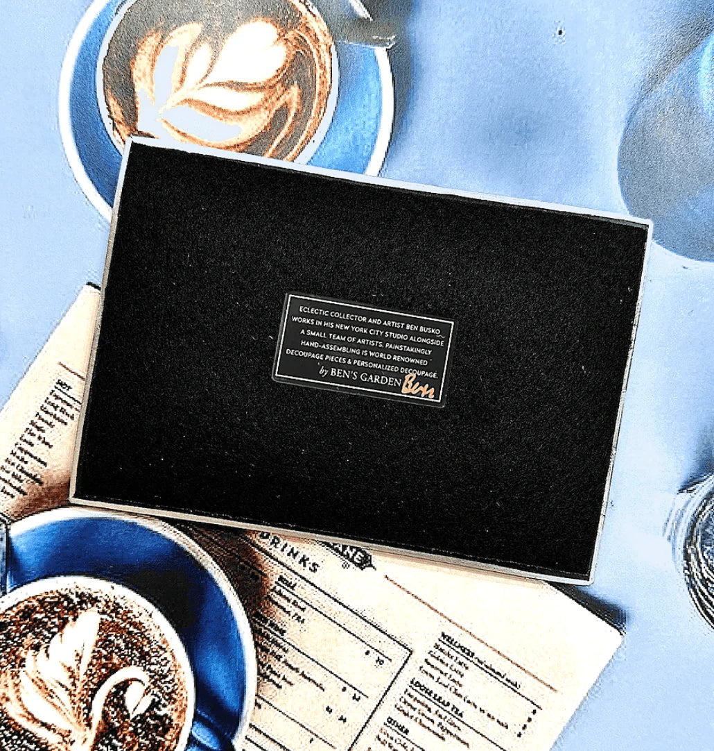 Ben's Garden | French Envelope With Heart Decoupage Glass Tray