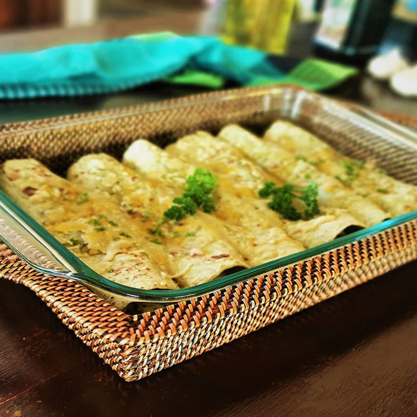 Calaisio | Rectangular Casserole Basket with Baking Dish
