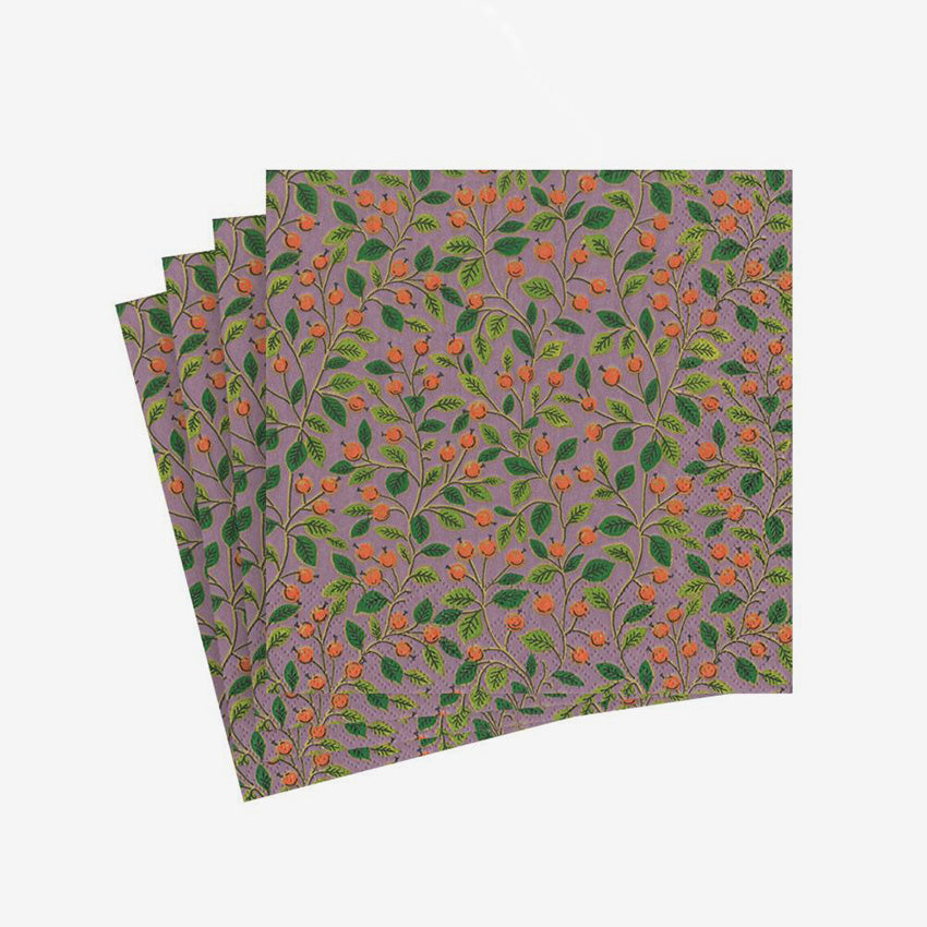 Caspari | Berries And Leaves Napkin