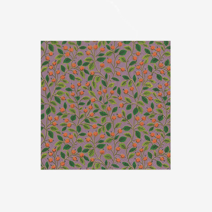 Caspari | Berries And Leaves Napkin