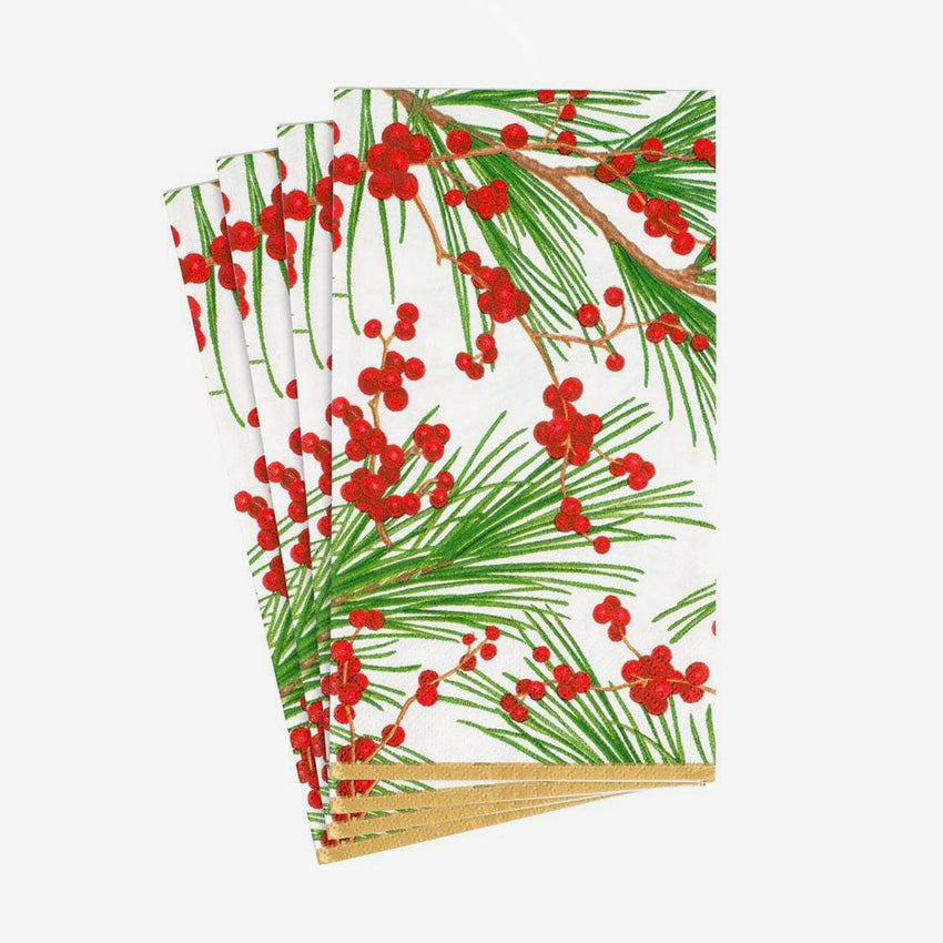 Caspari | Berries And Pine Napkin