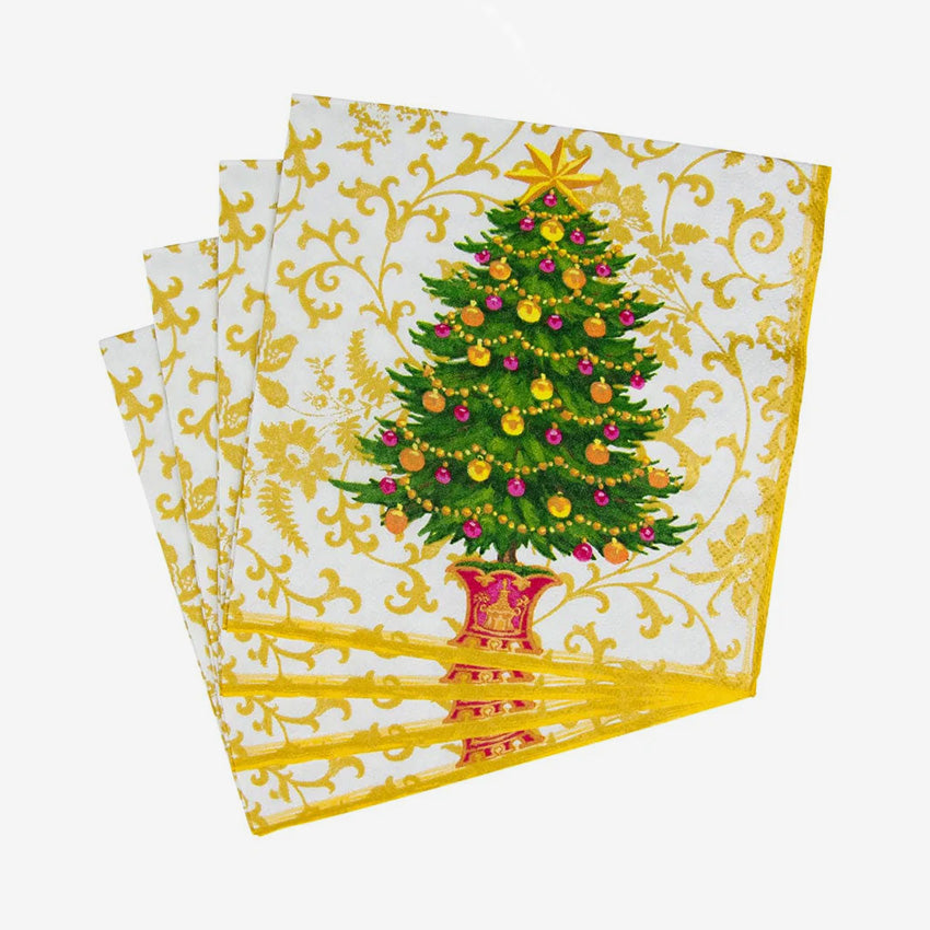 Caspari | Gilded Tree Napkin