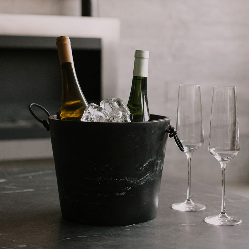 CDMX Design | Monica Calderon Studio Champagne Bucket with Leather Handles