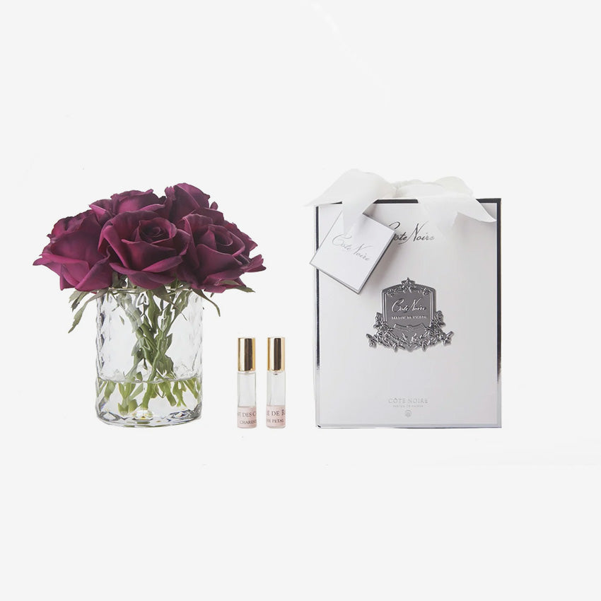 Côte Noire | Herringbone Vase Flowers - Clear