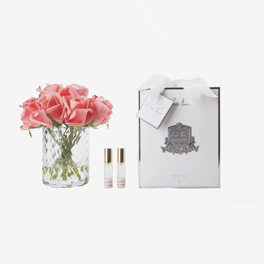 Côte Noire | Herringbone Vase Flowers - Clear