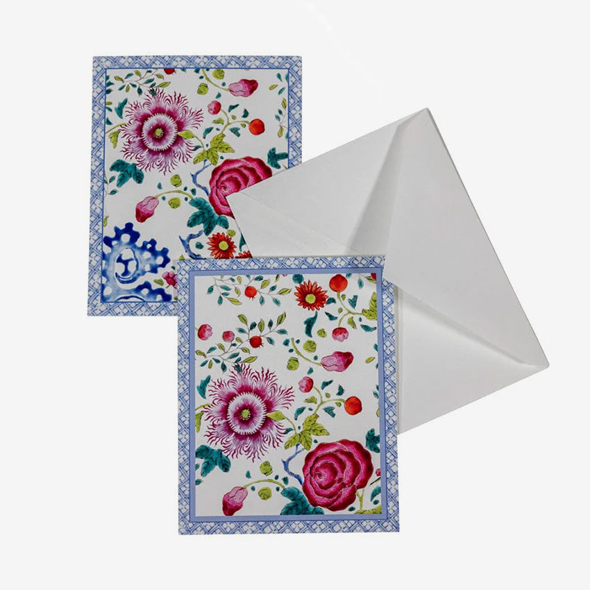 Caspari | Floral Porcelain Assorted Note Cards